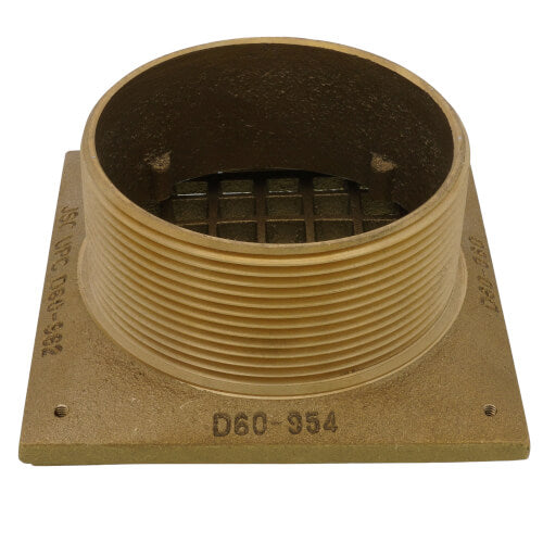 JONES STEPHENS Jones Stephens D60960 3-1/2 X 5 Square Polished Brass Strainer with Metal Spud