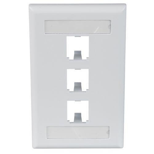 PANDUIT Panduit CFPL3WHY Faceplate 3 Port Single Gang