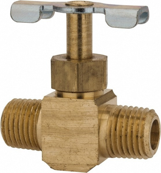 PARKER Parker NV107P-4 Straight Needle Valve 1/4 in Nptf Brass