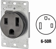LEVITON Leviton Mfg Co R10-05374-S00 Flush Welder Outlet 50A 250V