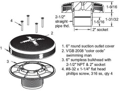 AQUASTAR POOL PRODUCTS 625T20S101 PIPE FITTINGS