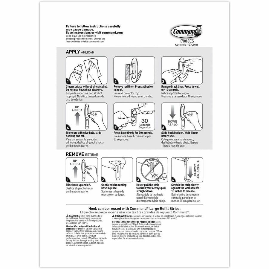 3M 3M MMM17083S16NA Designer Hooks 5 lb (Pack of 16) 17083S16NA