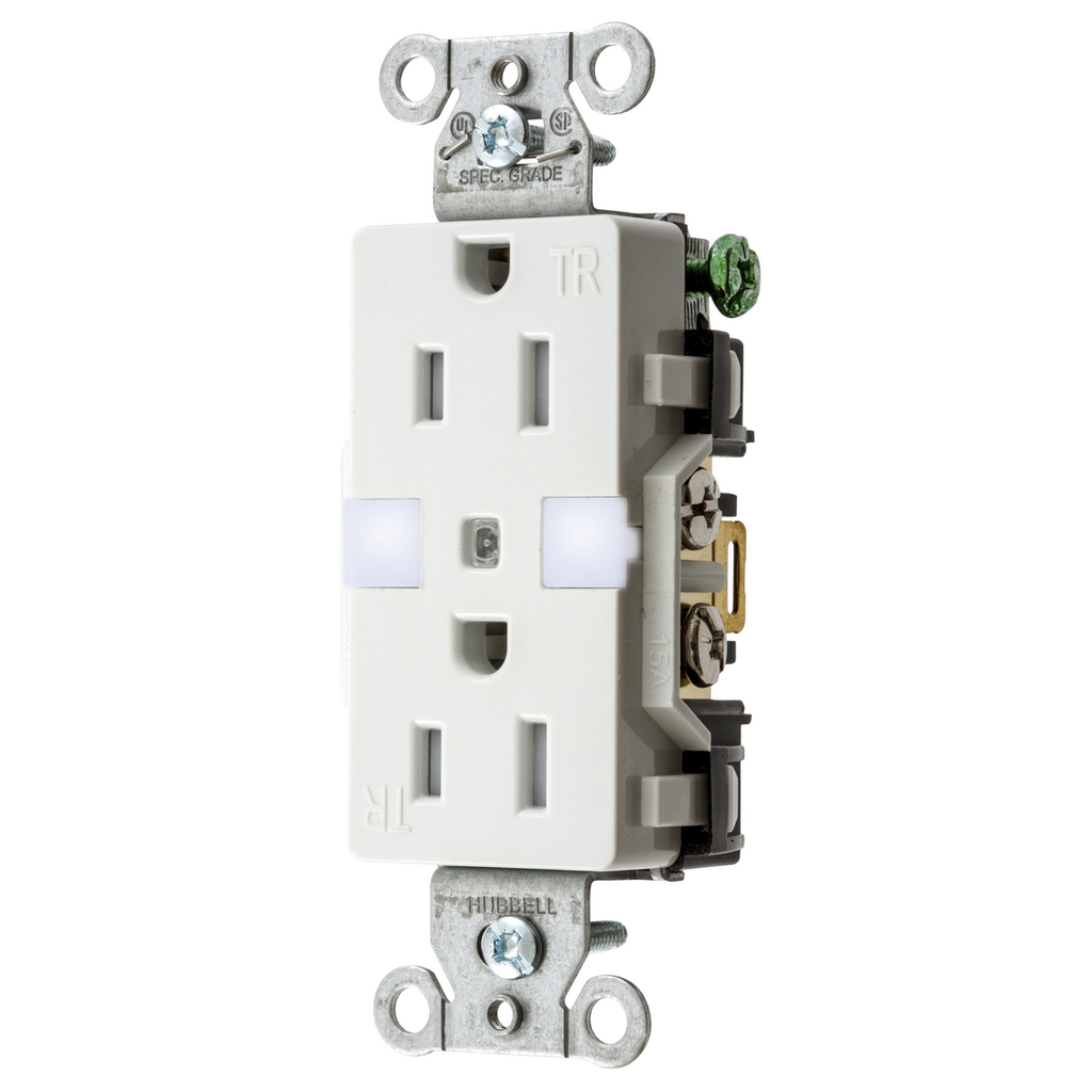 HUBBELL WIRING DR15NLWH TERMINALS