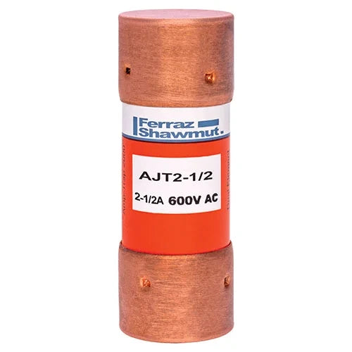 MERSEN Mersen AJT2-1/2 Amp-Trap 2000 SmartSpot Time-Delay Fuse 2.5 A 600 VAC (13/16 in x 2-1/4 in)