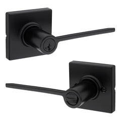 KWIKSET Kwikset 405LRLSQT-514S Ladera Entry Lock Smartkey Matte Black