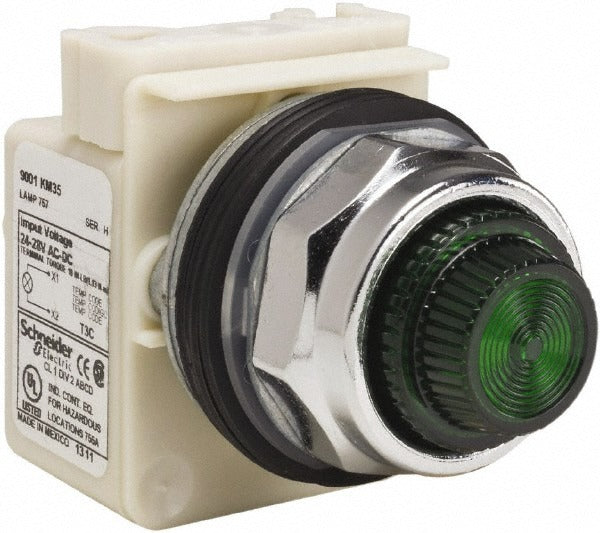 SCHNEIDER ELECTRIC Schneider Electric 9001KP35G31 Indicating Light 28V Green