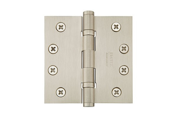EMTEK Emtek 96414US15 Solid Brass Ball Bearing Hinge Pair Satin Nickel