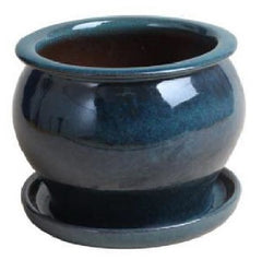 TRENDSPOT Trendspot Inc DB10021-04D Glazed Ceramic Studio Pot