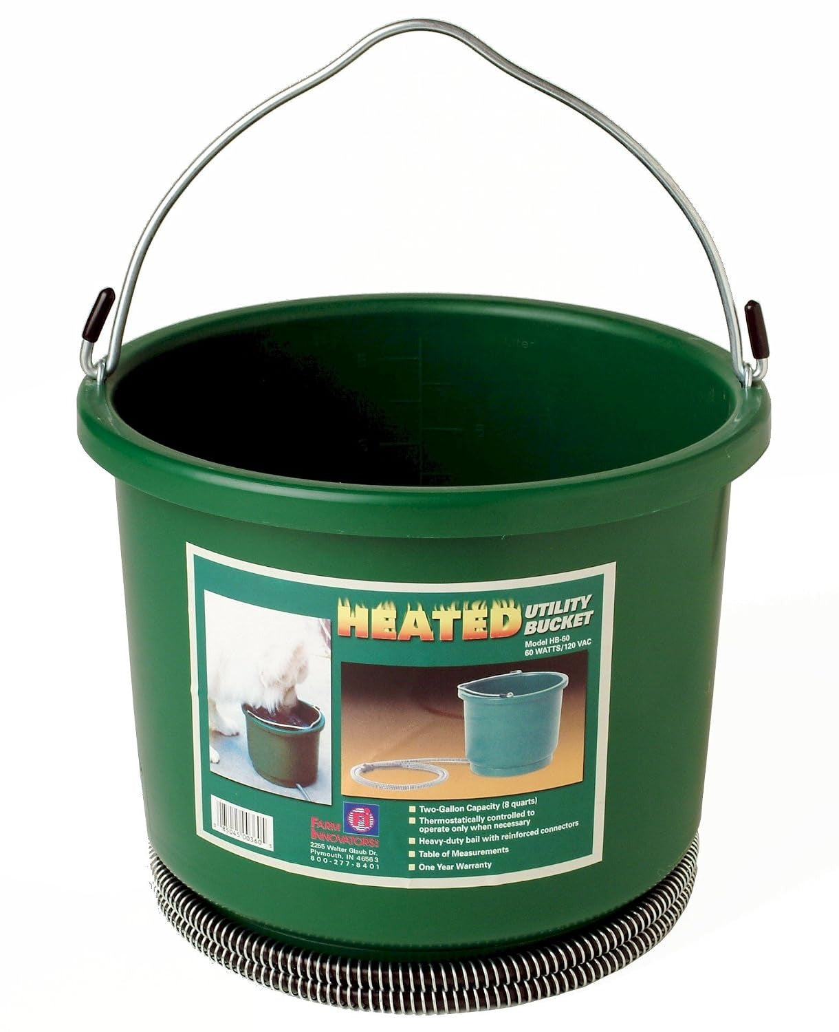 FARM INNOVATORS Farm Innovators HB-60 Heated Bucket 60 Watt (2 Gallon / 9 Quart)