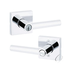 KWIKSET Kwikset 740MILSQT-26S Milan Entry Lever Lock Bright Chrome