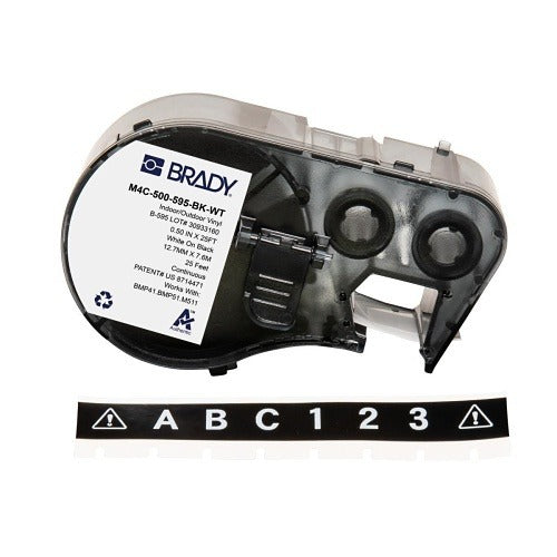 BRADY Brady M4C-500-595-BK-WT Labeling Refill