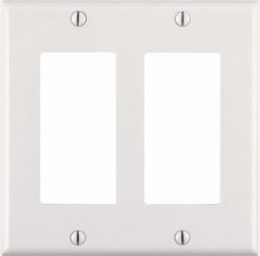LEVITON Leviton Mfg Co RA2-80409-2AW 2-gang Antimicrobial Wall Plate
