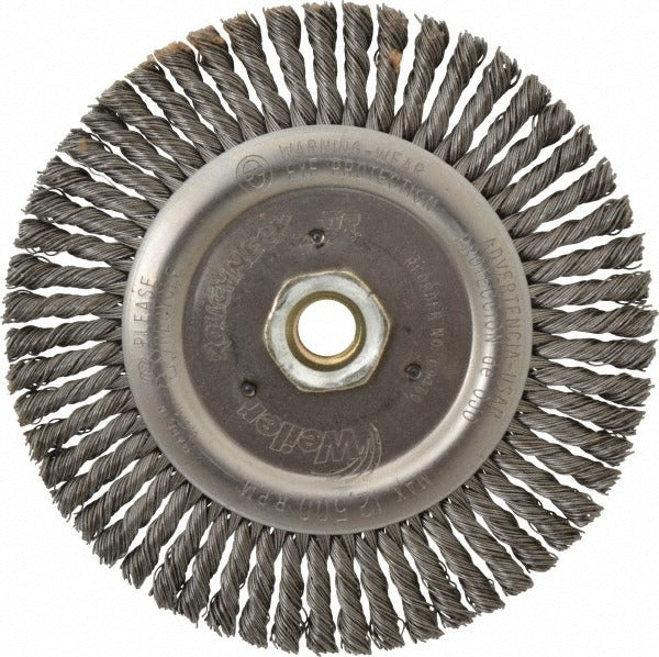 WEILER Weiler 94664 Knotted Wheel Brush 6 Inch Carbon Steel