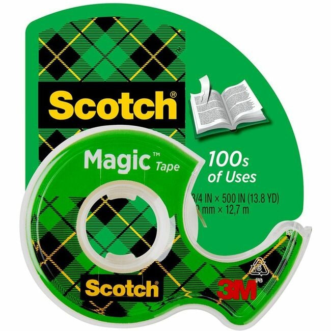 3M 3M MMM122 Magic Tape With Dispenser 3/4 in x 650 in (1 Roll)