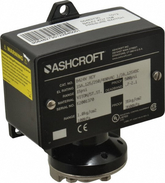 ASHCROFT Ashcroft 93262 Pressure Switch 500 Psi 1/4 Nptf Spdt