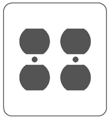 MULBERRY METAL PRODUCTS Mulberry Metal Products 75102 Duplex Receptacle Wallplate (2-Gang Princess)
