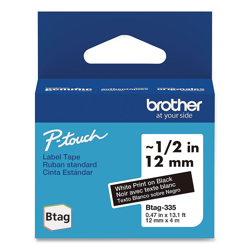 BROTHER Brother BRTBTAG335 P-touch BTAG-335 label tape 12 mm x 4 m (BRTBTAG335)