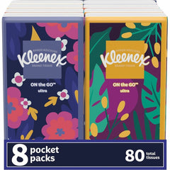 KIMBERLY-CLARK Kimberly-Clark KCC46651CT Kleenex On the Go Packs Facial Tissues 10 Sheets/Pouch 8 Pouches/Pack 12 Packs/Carton 46651CT