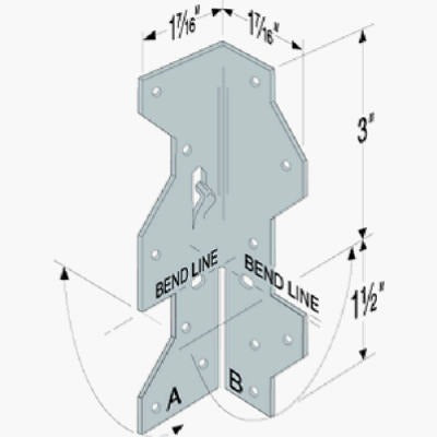 SIMPSON STRONG-TIE Simpson Strong Tie A35Z Zmax Framing Angle 18 Gauge