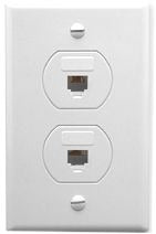 ICC Icc ic630s44wh 2-port Voice 6P4C Faceplate White