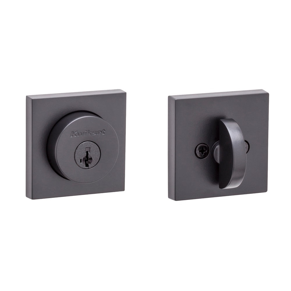 KWIKSET Kwikset 158SQT-514S.STRKP Halifax Deadbolt Smartkey Matte Black