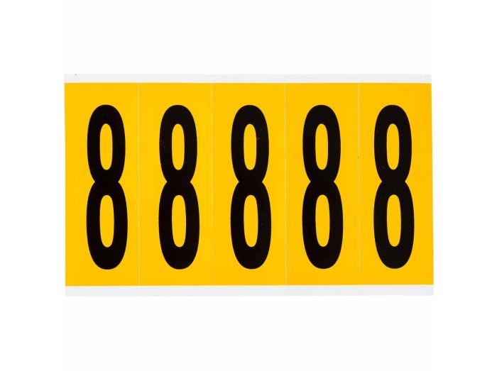 BRADY Brady 1560-8 Number Label 5/Pack (5 in x 1 3/4 in)