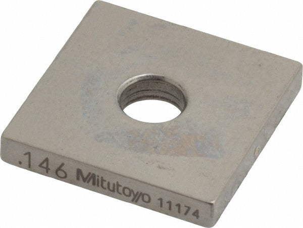 MITUTOYO Mitutoyo 614186-531 Square Steel Gage Block 0.146 in Grade 0
