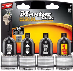 MASTER LOCK Master Lock Co M1XQLFCCSEN Laminated Padlock 4 Pack