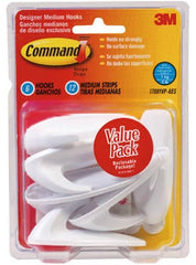 3M 3M 17081-6ES Command Medium Hook Adhesive Strip Pack 18 Count
