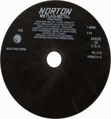 NORTON Norton 66253117831 Cutoff Wheel 10 in Aluminum Oxide