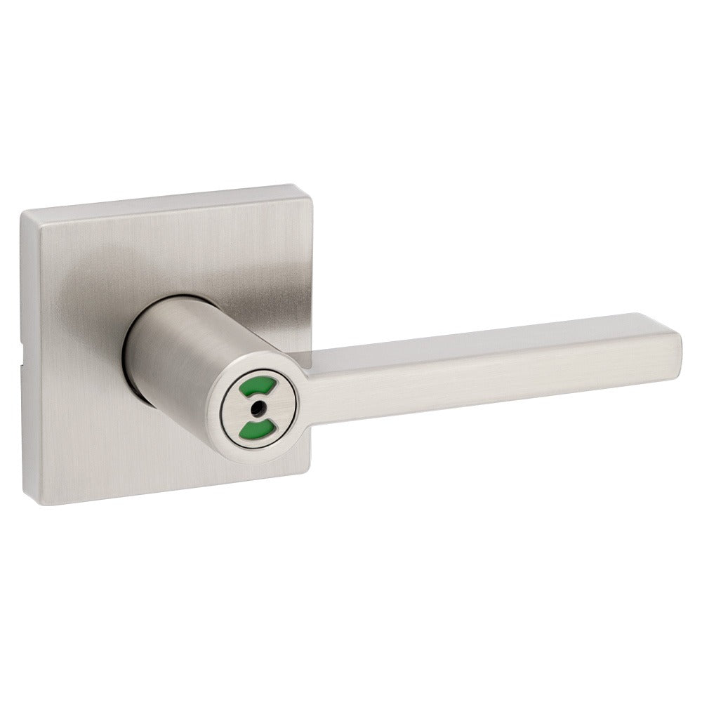 KWIKSET Kwikset 730HFLSQTIND-15 Halifax Privacy Lever Lock Satin Nickel