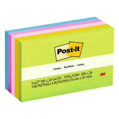 3M 3M MMM6555UC Post-it Notes Original Notepads 3 x 5 (5 Pads/Pack) 655-5UC