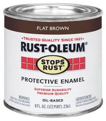 RUST-OLEUM Rust-oleum 239083 Rust Preventive Enamel Flat Brown Qt