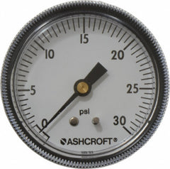 ASHCROFT Ashcroft 662876001439 Pressure Gauge 0-30 Psi 2.5in Dial
