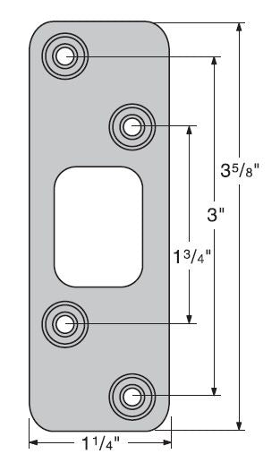KWIKSET Kwikset 83223-022 Deadbolt Strike Plate Satin Nickel