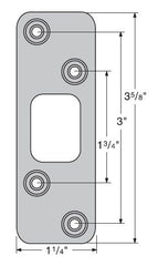 KWIKSET Kwikset 83223-022 Deadbolt Strike Plate Satin Nickel