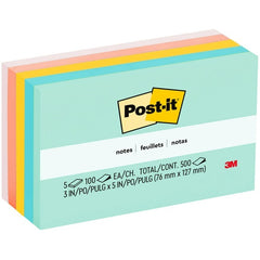 3M 3M MMM655AST Post-it Notes 3 x 5 (5 Pads/Pack) 655-AST