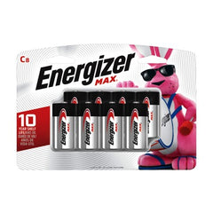 ENERGIZER Eveready Battery Co E93BP-8H Max C Alkaline Battery 8pk