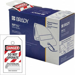 BRADY Brady 150501 Do Not Operate Lockout Tag Polyester 100 Pack