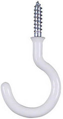 NATIONAL HARDWARE National Mfg N248-450 Cup Hook 1.5 in White Vinyl 2 Pack