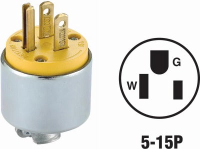 LEVITON Leviton Mfg Co 000-515PA-000 Armored Plug Yellow