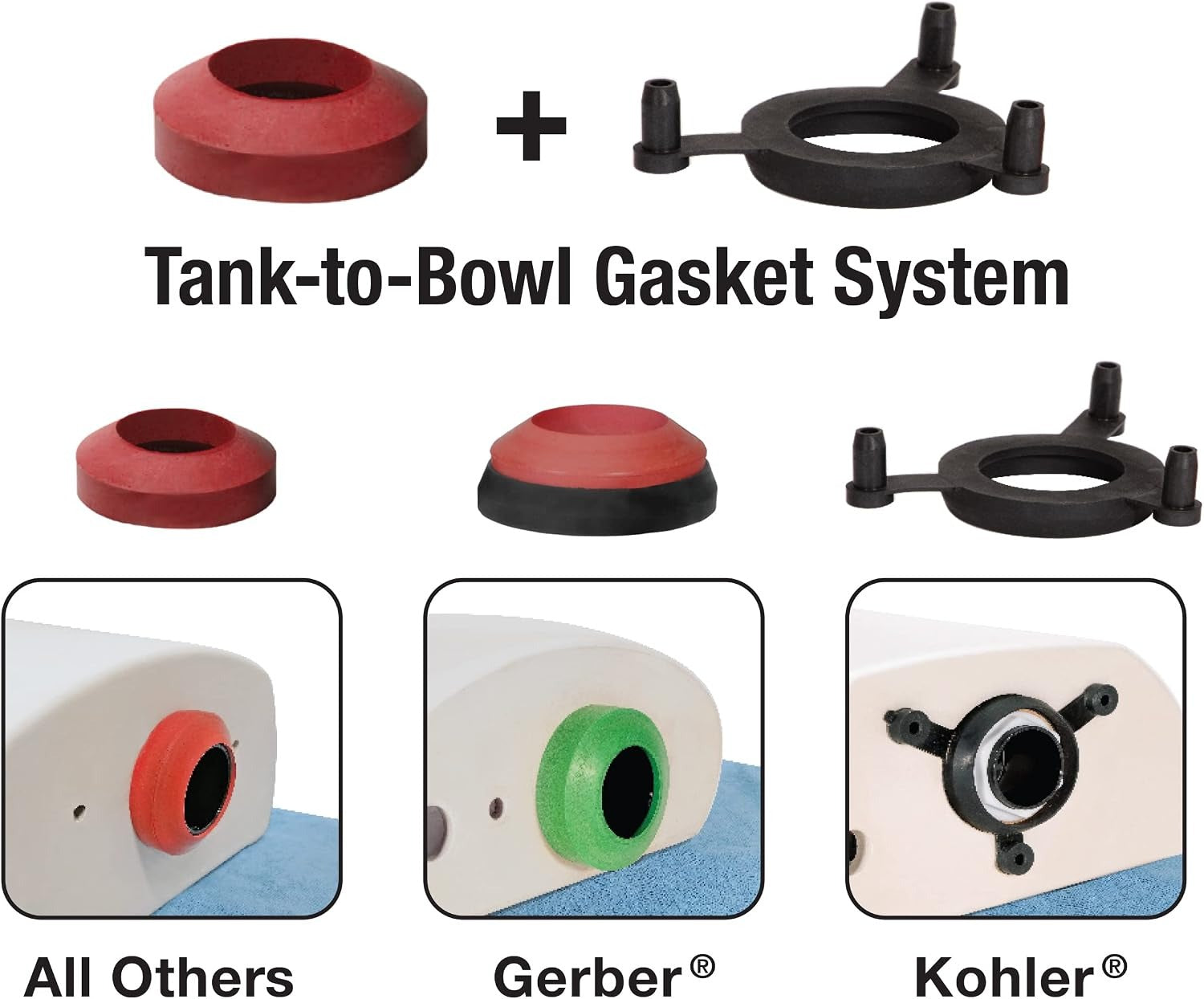 FLUIDMASTER Fluidmaster K-507A-008-P10 Universal 2-Inch Adjustable Toilet Flush Valve Repair Kit (1 Pack)