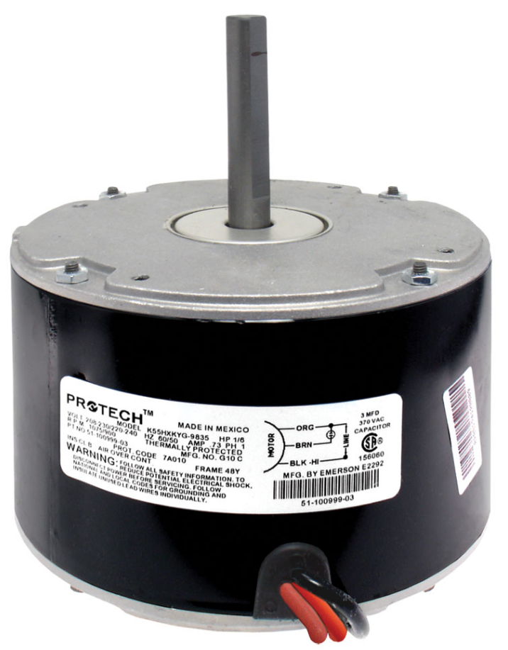 RUUD RUUD 51-100999-03 Condenser Motor 1/6 HP 208-230V