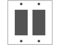 MULBERRY METAL PRODUCTS Mulberry Metal Products 86402 Standard Receptacle Wallplate (4.562 in x 4.5 in)