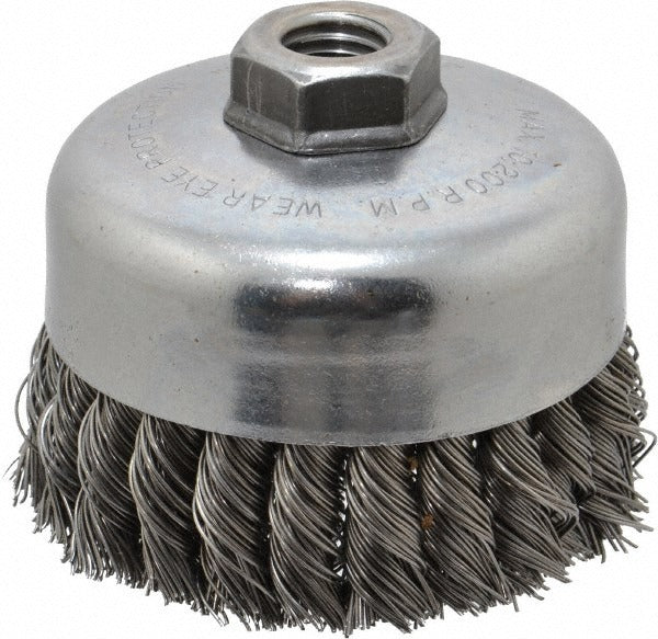 WEILER Weiler 94699 Knotted Cup Brush 4 Inch Steel Wire