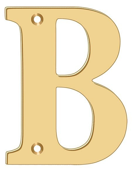 DELTANA Deltana RL4B-CR003 Residential Letter B Lifetime Brass