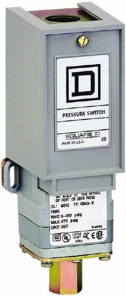 SCHNEIDER ELECTRIC Square D 9012GNG3 Pressure Switch 1-40 Psig Spdt
