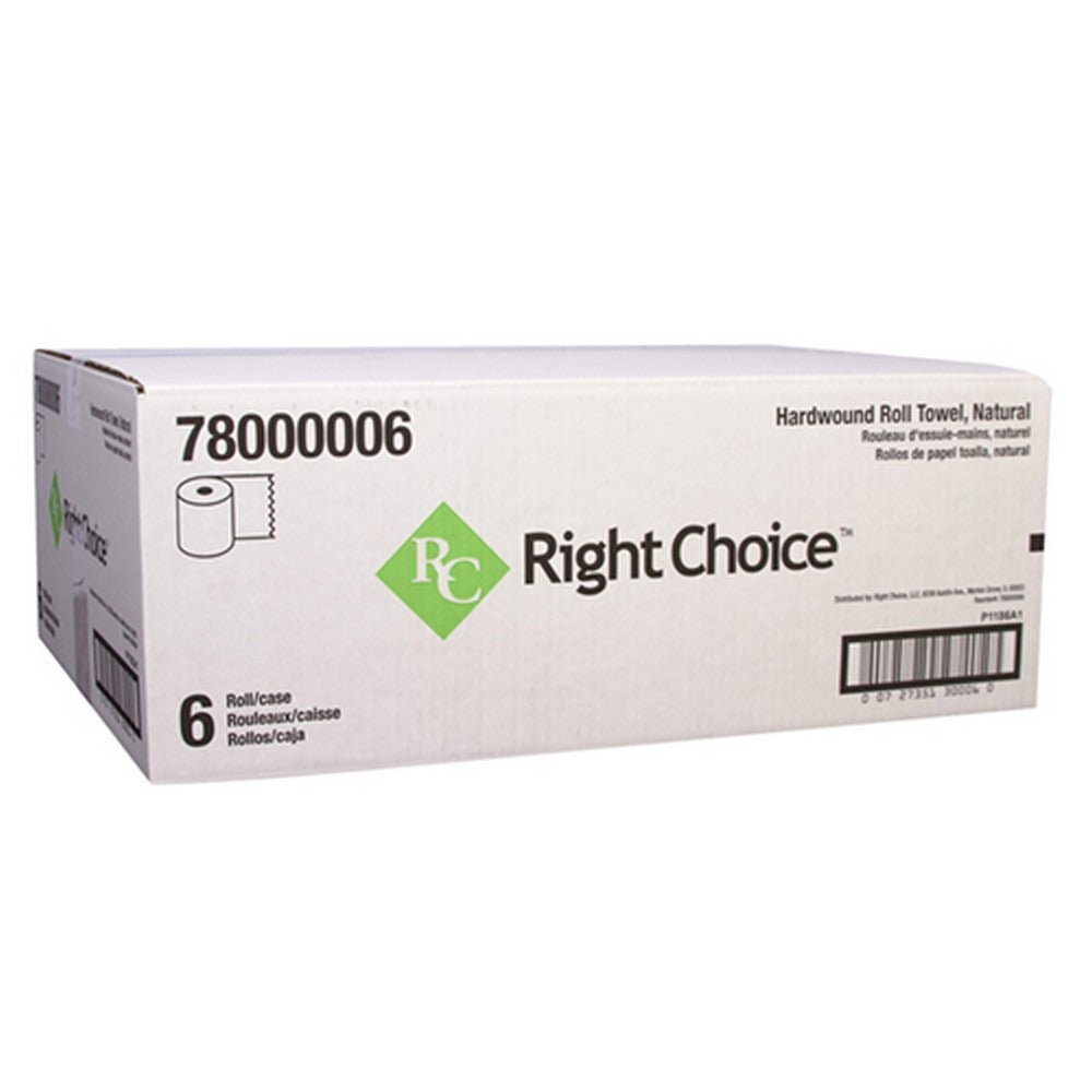 RIGHT CHOICE Right Choice 78000006 Hardwound Roll Towel 700 ft x 7.875 in (6 per case) 78000006