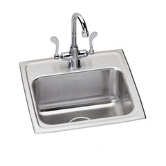 ELKAY Elkay LR1716C Lustertone 17 x 16 x 7-5/8 in Single Bowl Drop-In Sink Kit LR1716C