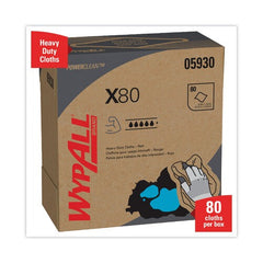 KIMBERLY-CLARK Kimberly-Clark KCC05930 Wypall X80 Reusable Wipes (80/Box, 5 Boxes/Carton) 05930